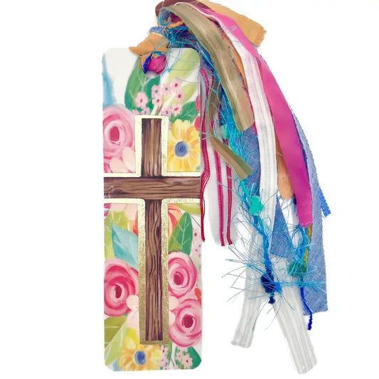 Floral Cross Tassel Bible Bookmark