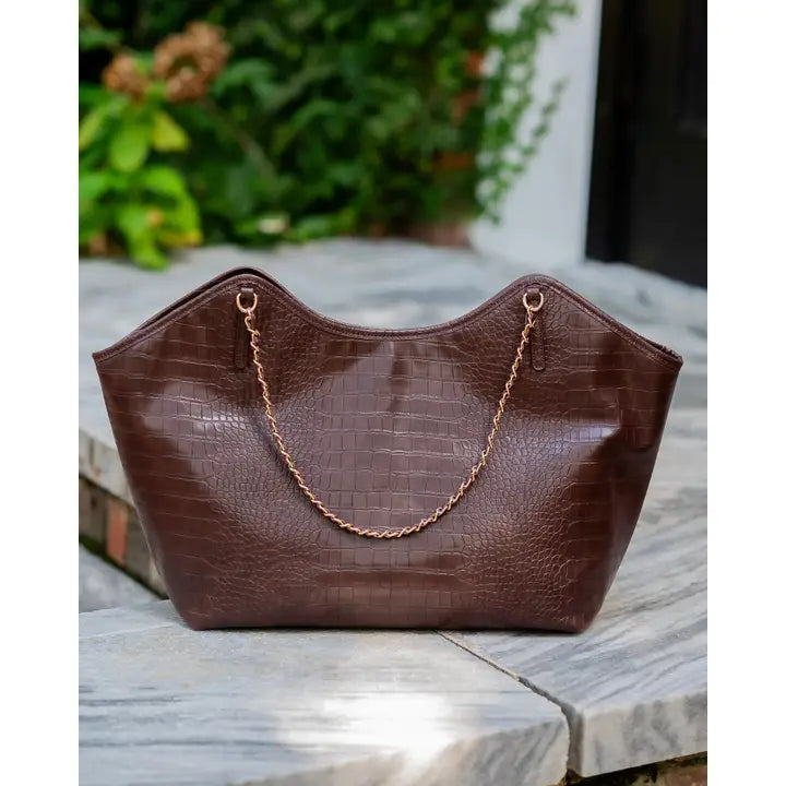 Harlow Tote , Chocolate EC