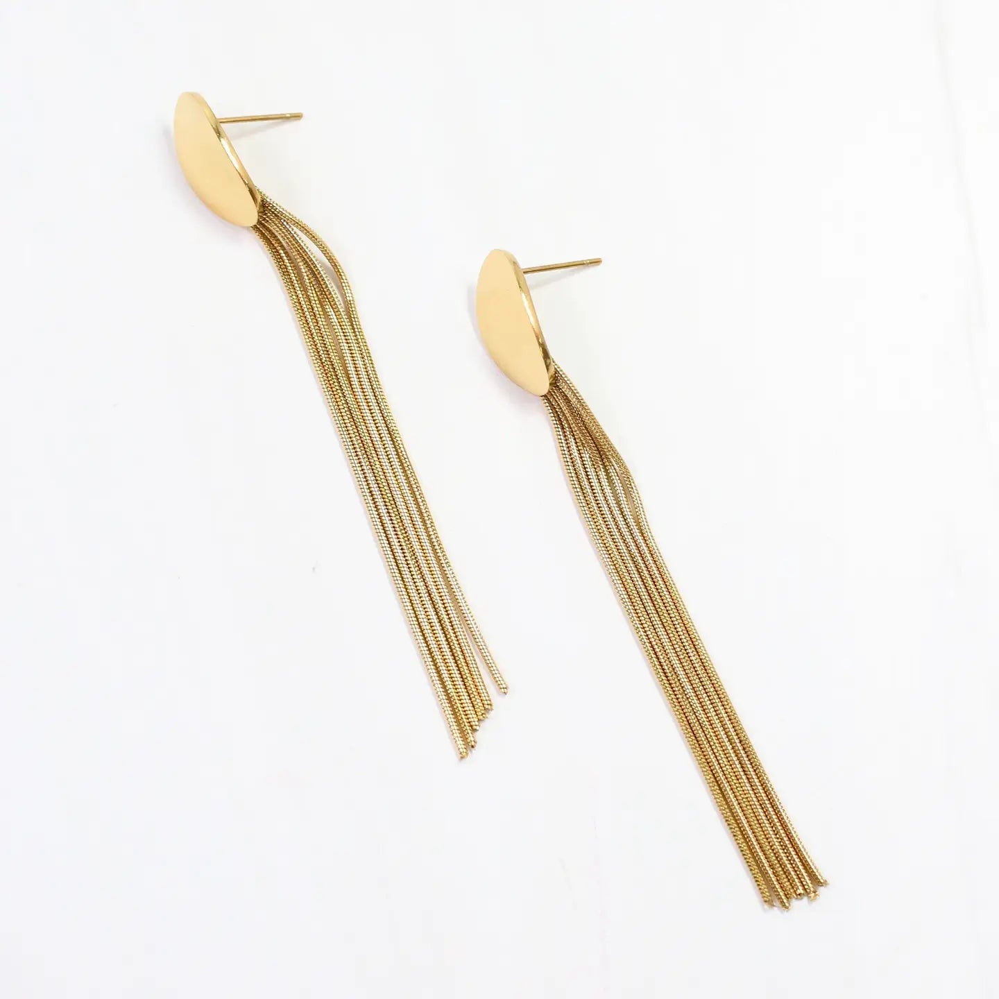 Boulder Dangle Earrings Gold