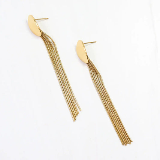 Boulder Dangle Earrings Gold