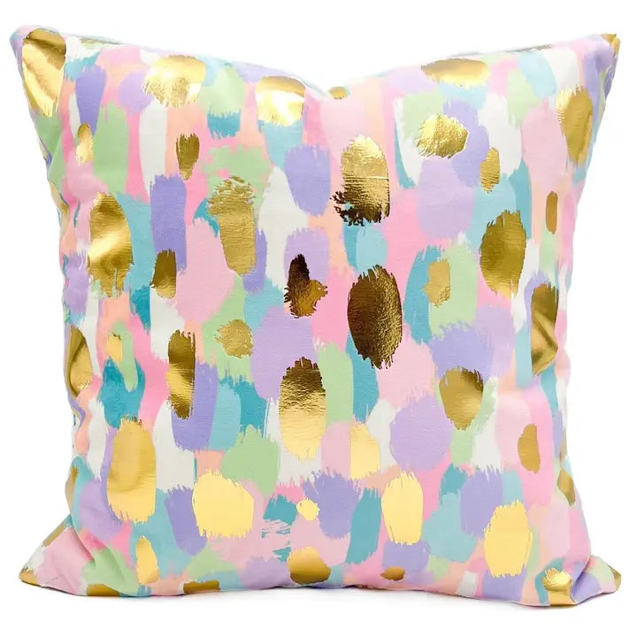 Gold Foil Princess Paint Pillow