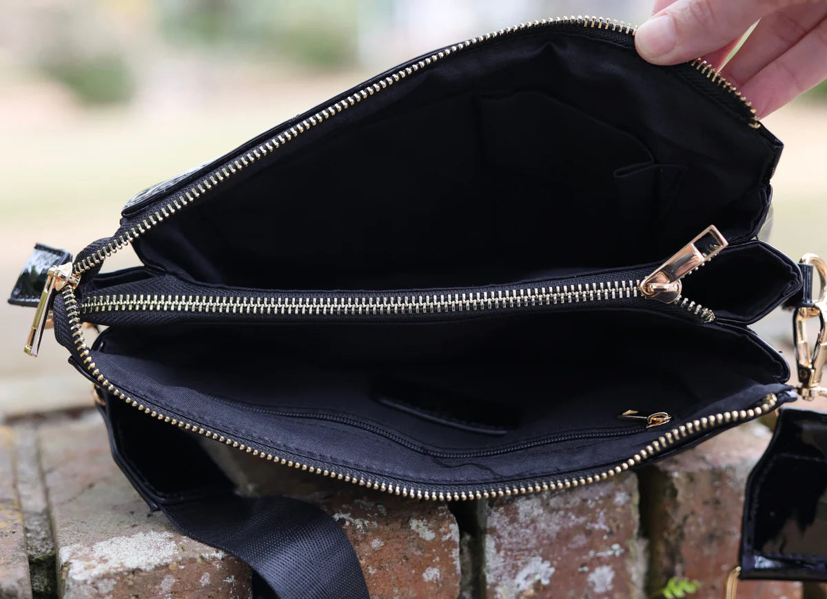 Black Patent Ariana Crossbody