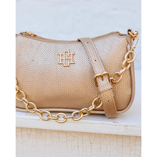 Joan Crossbody, Woven Gold