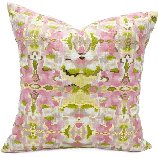 Gold Foil Rebecca Kaleidoscope Pillow-Polyester