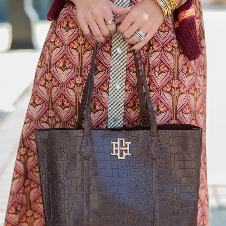 Heath Tote Bag, Chocolate EC