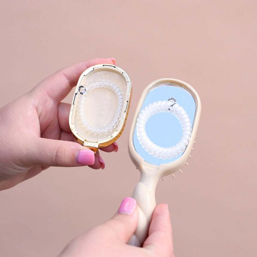 Mini Teletie Brush, Detangler Medium Tan