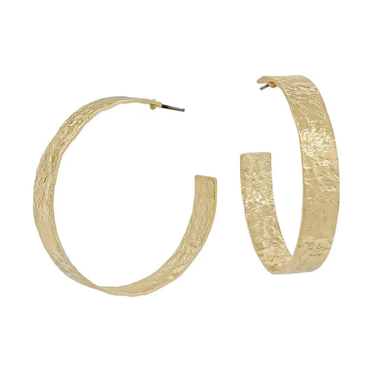 Gold Textured 1.75" Hoop