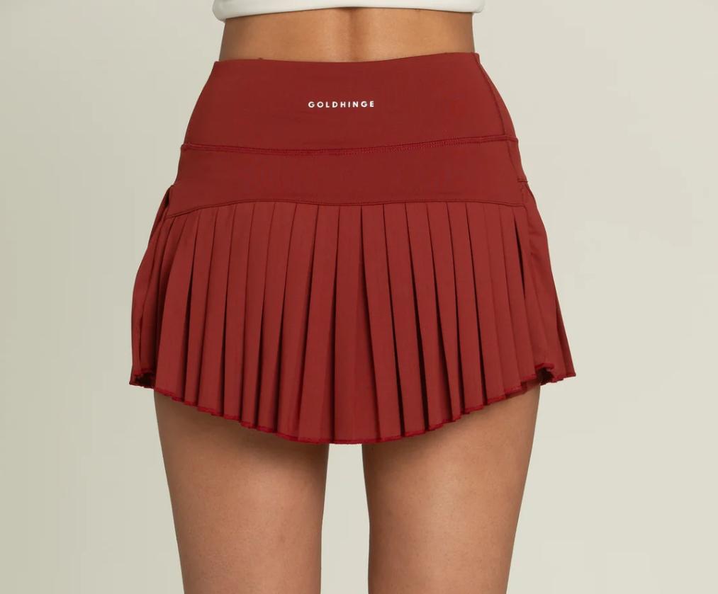 Gold Hinge Skirt Chestnut