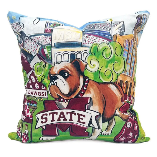 Ms State Collage Pillow