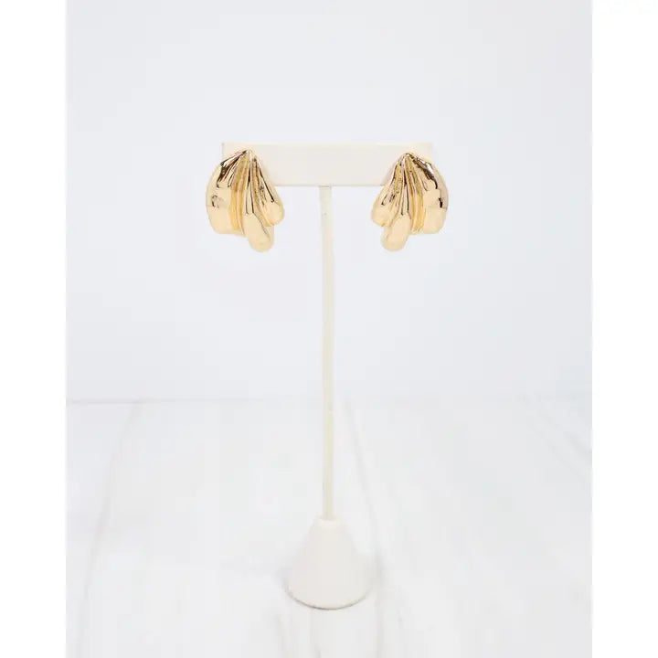 Halifax Textured Wave Drop Earrings