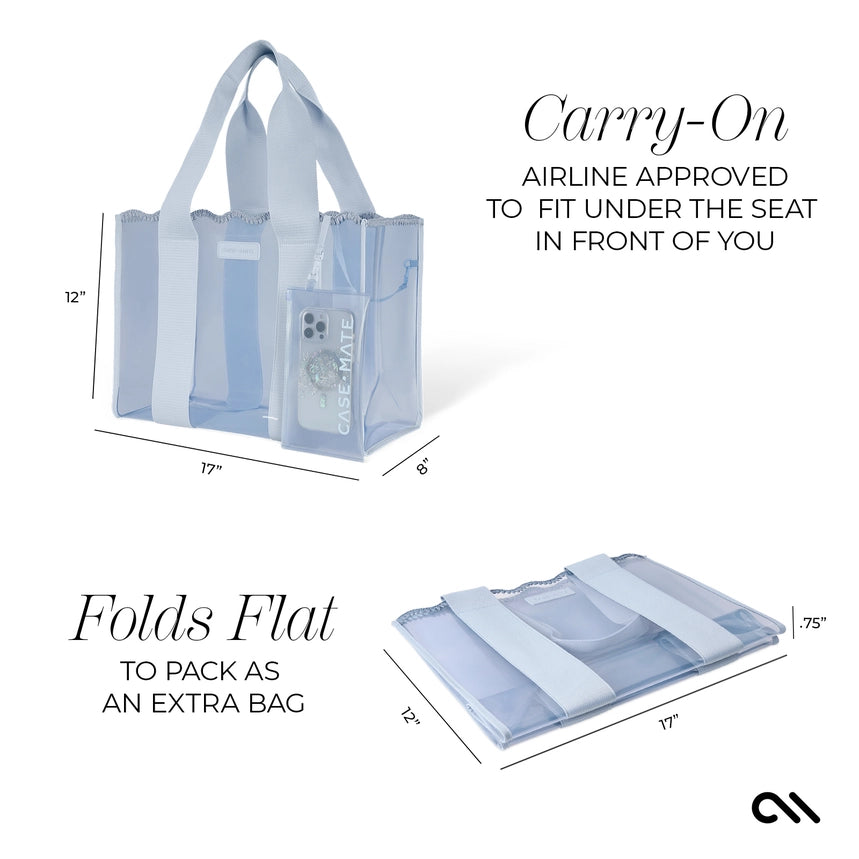 Case Mate Carolina Blue Crochet Wave Tote