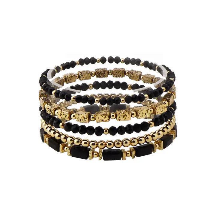Black/Gold Bracelet Set