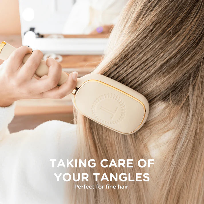 Teletie Detangler Hair Brush Tan, Fine Hair