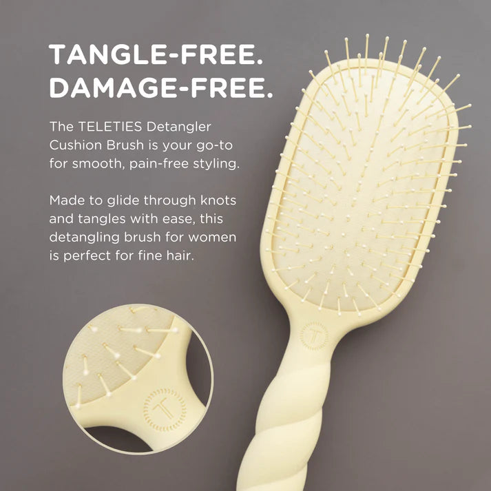 Teletie Detangler Hair Brush Tan, Fine Hair