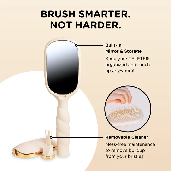 Teletie Detangler Hair Brush Tan, Fine Hair