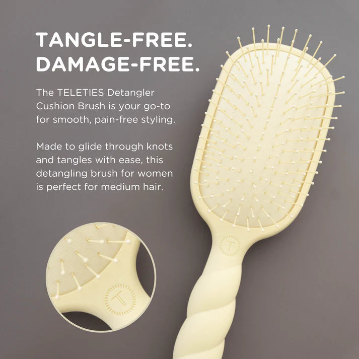 Teletie Detangler Hair Brush Tan, Medium Hair