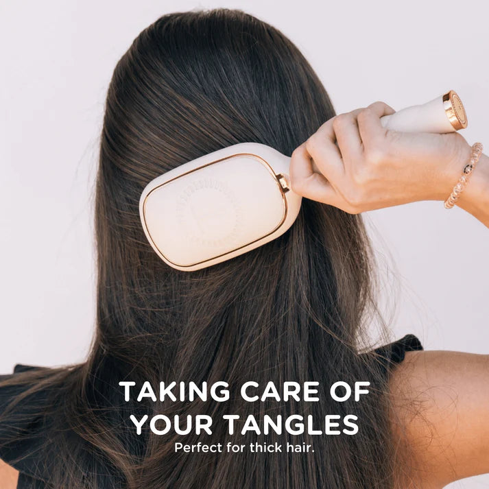Teletie Detangler Hair Brush Tan, Thick Hair