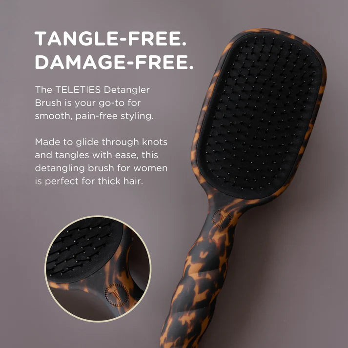 Detangler Brush Teletie Tortoise , Thick Hair
