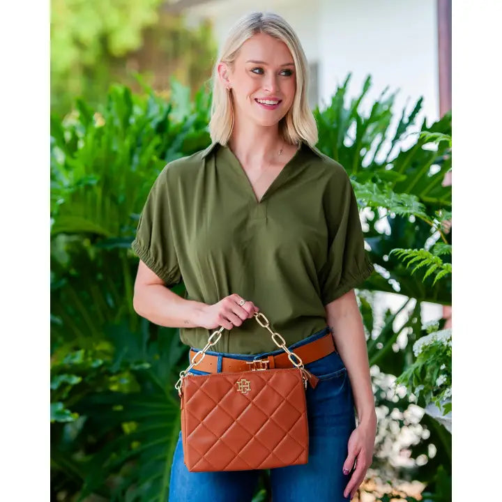 Ariana Crossbody , Saddle LD