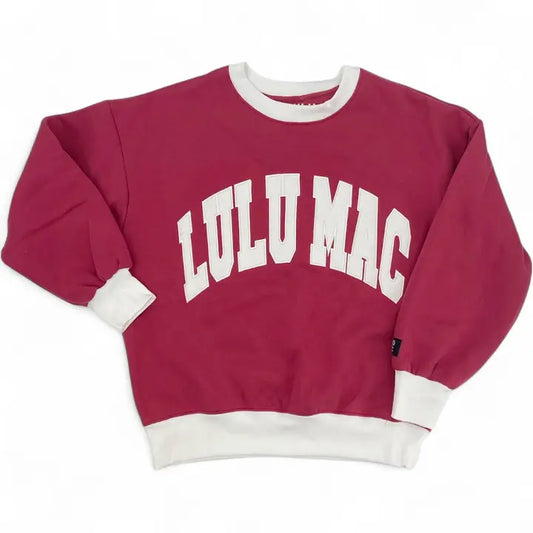 Color Block Stitch LULU Mac, Plum/White
