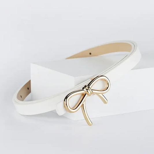 Slim Belt , White Bow