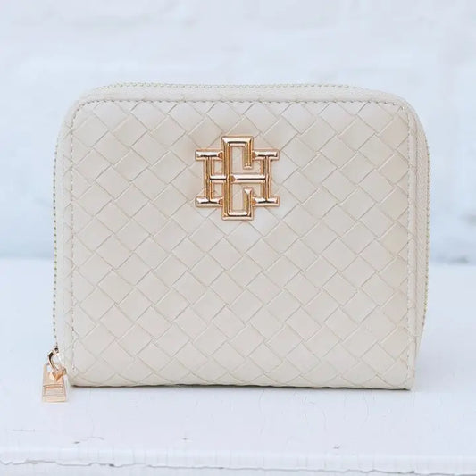 Blakely Wallet , Woven Almond