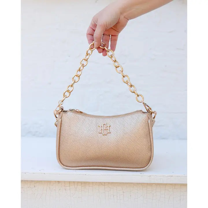 Joan Crossbody, Woven Gold