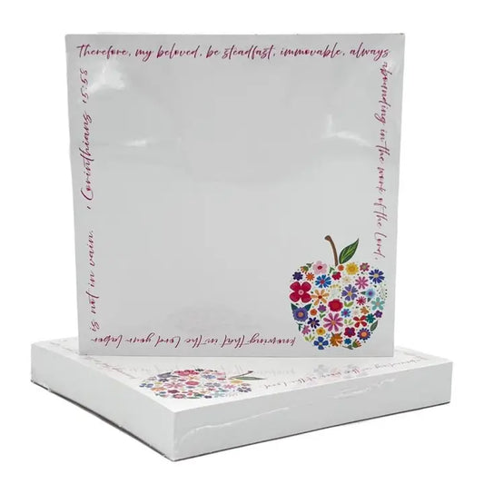 Floral Apple Teacher 6x6 Notepad