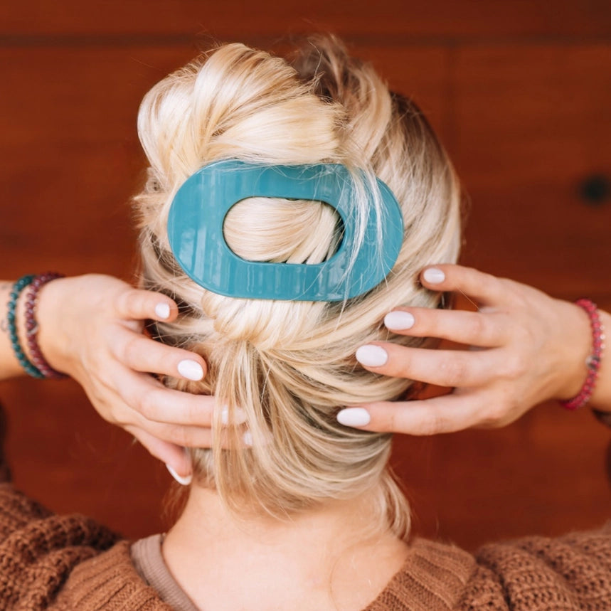 Teal With It Teletie Large Clip