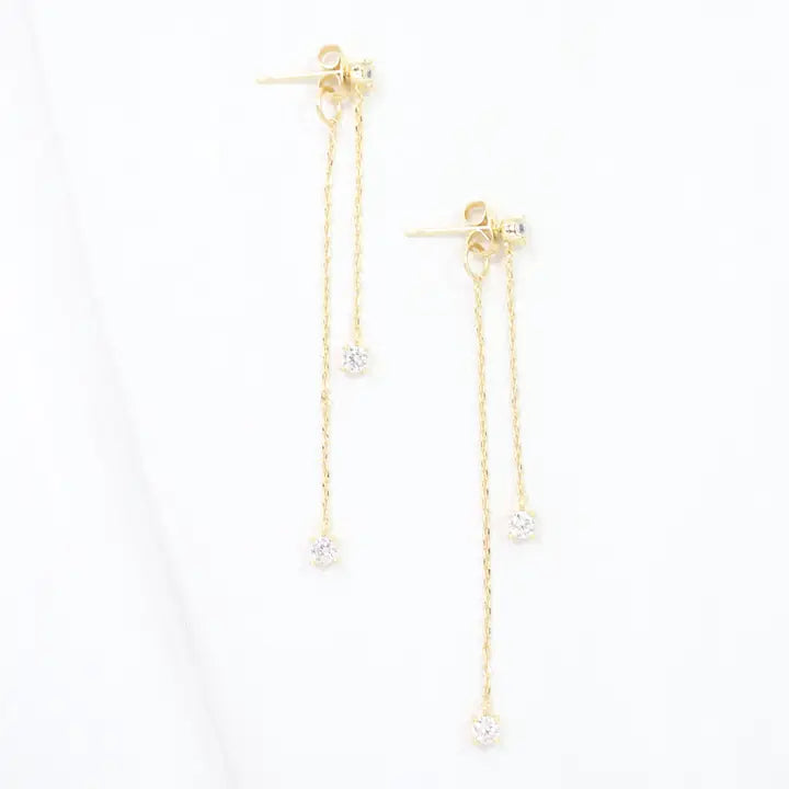 Ava Linear Drop Earrings