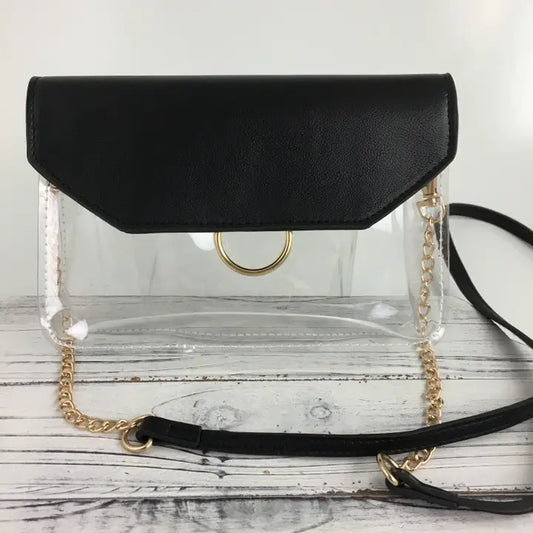 Black Trim Clear Purse