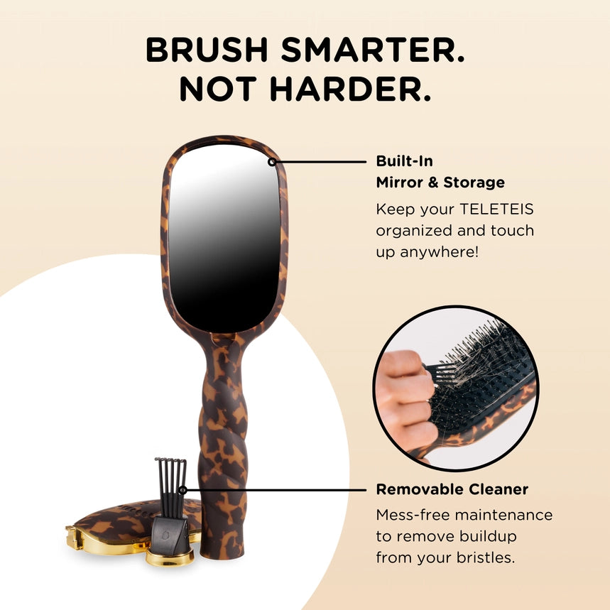 Teletie Boar Brush, Tortoise