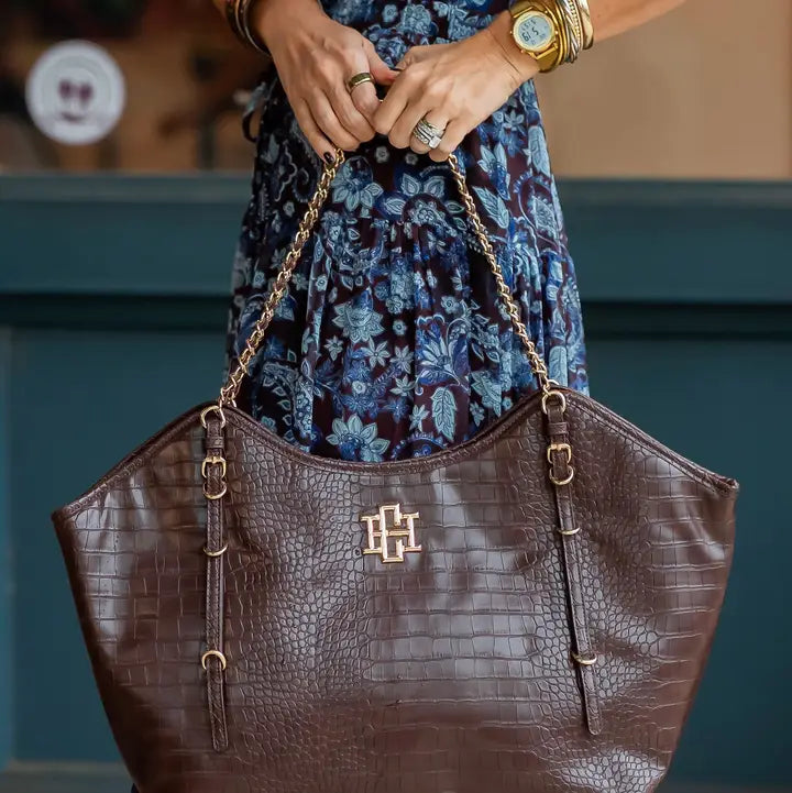 Harlow Tote , Chocolate EC