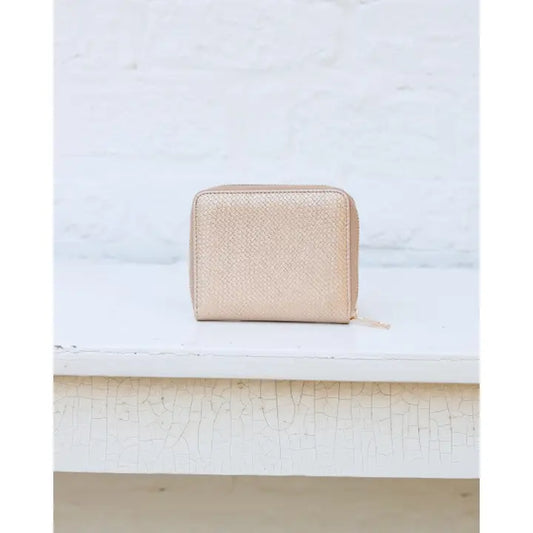 Blakely Wallet , Woven Gold