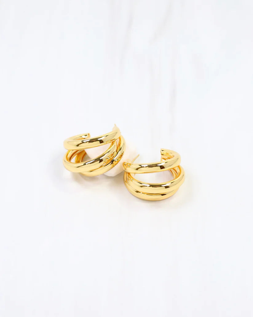 Binghampton Triple Hoop Earrings