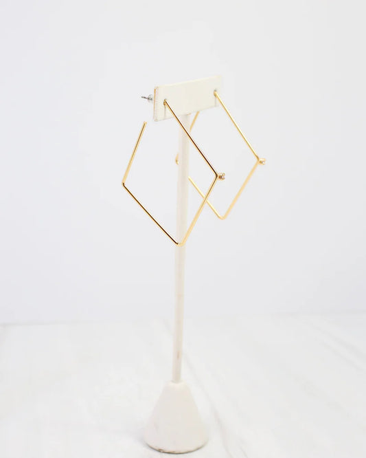 Gold Diamond Hoop Earring