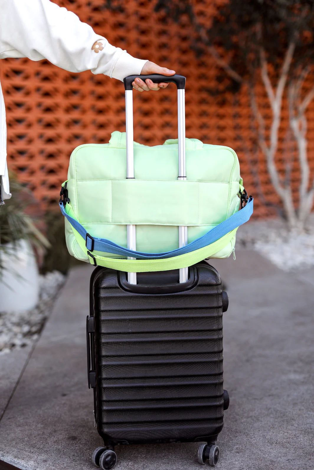 Lime Puffer Duffle Bag