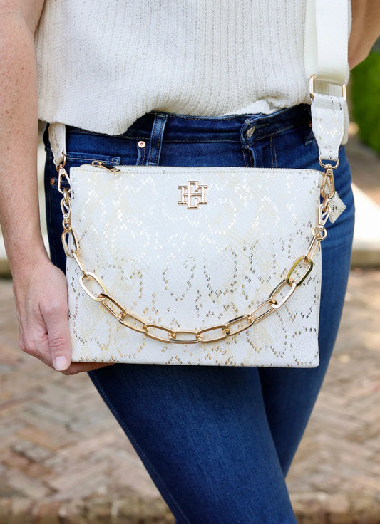 Gold Snake Ariana Crossbody