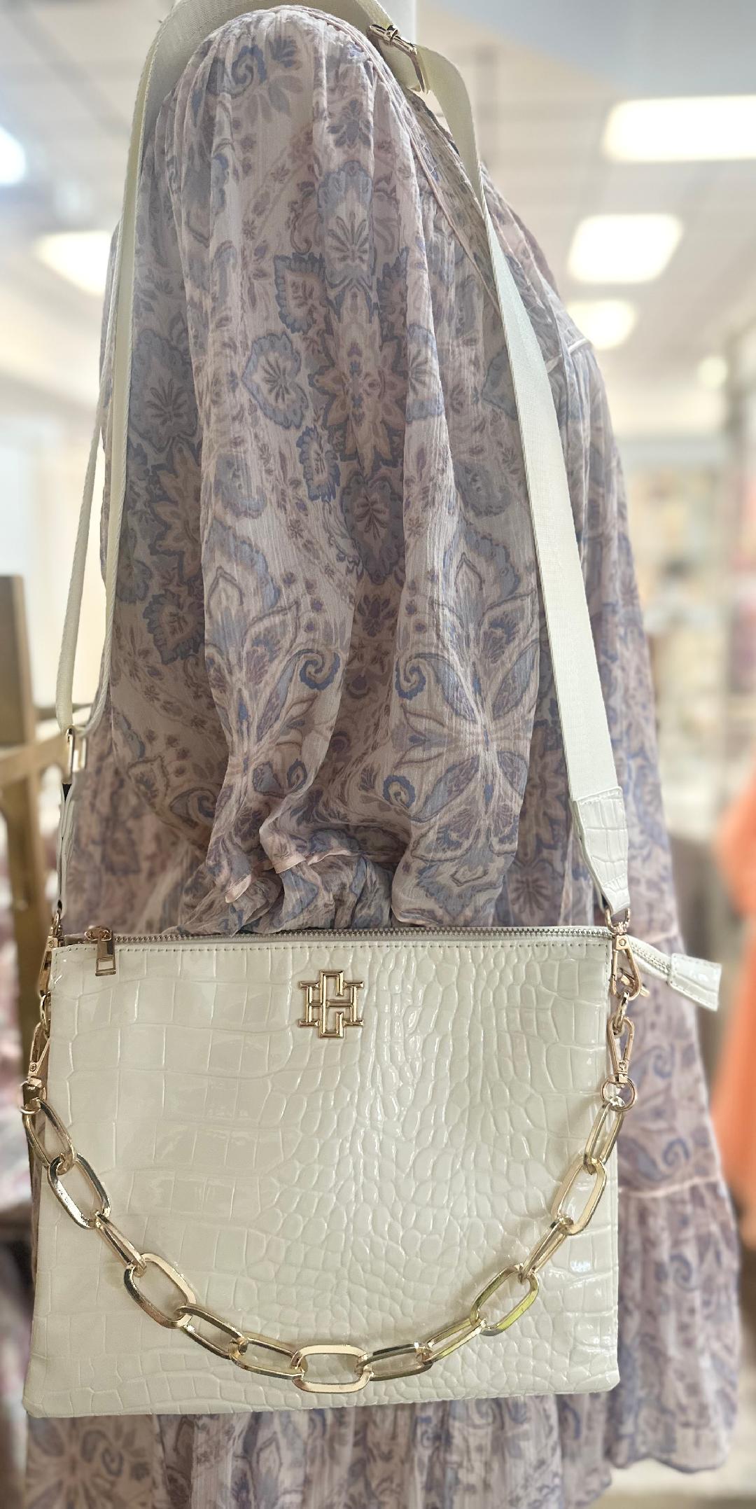 Beige Patent Ariana Crossbody