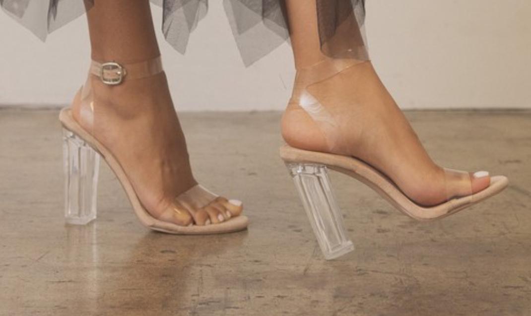 Clear Strappy Heel