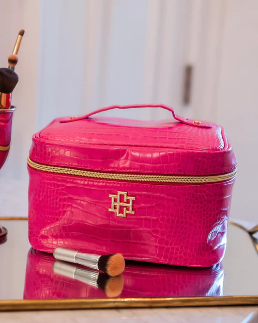 Hampton Train Case, Hot Pink