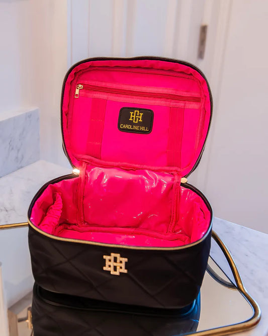 Hampton Train Case, Black Nylon
