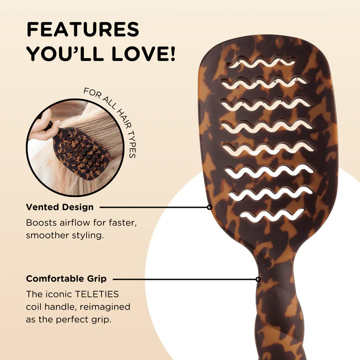 Teletie Vented Hair Brush , Tortoise